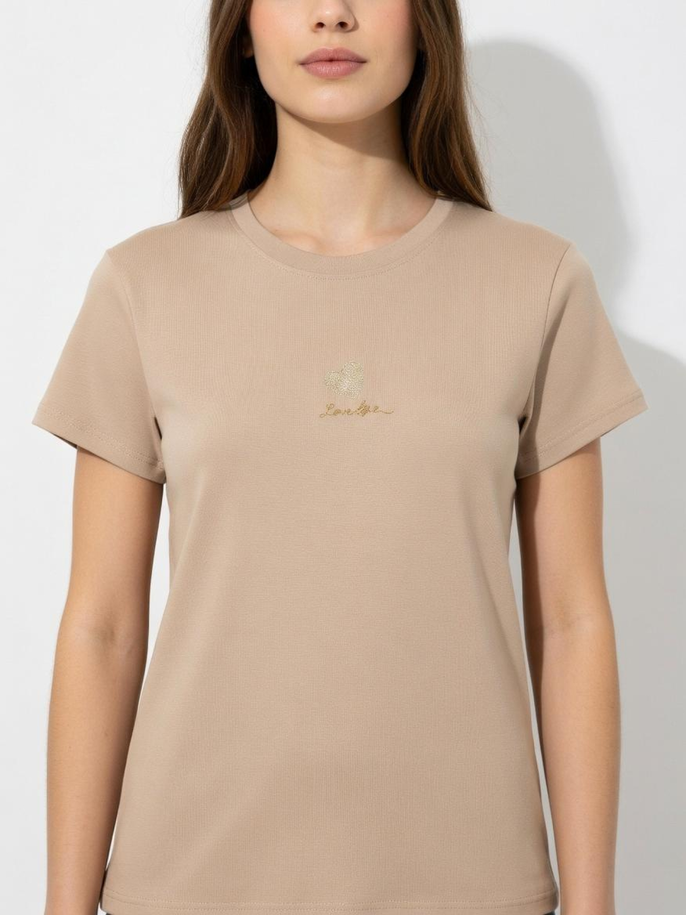 Футболка женская Бежевый LUMO модель 711838 Фото