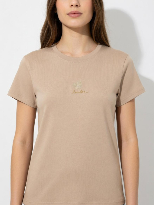 Футболка женская Бежевый LUMO модель 711838 Фото