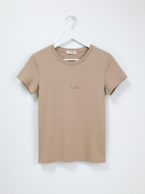 Футболка женская Бежевый LUMO модель 711838 Футболка женская Бежевый LUMO модель 711838 Фото