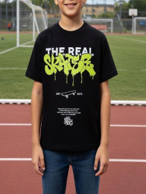 Футболка для мальчика подростка Чёрный НАРЦИС модель 714485 Фото