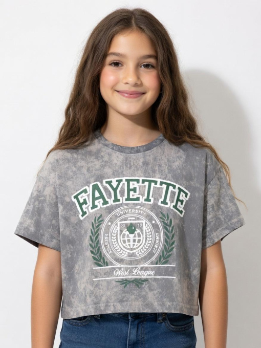 Футболка для дівчинки підлітка Світло-сірий STREAM модель 728586 Фото