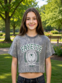 Футболка для девочки подростка Светло-серый STREAM модель 728586 Фото