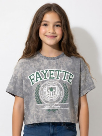 Футболка для девочки подростка Светло-серый STREAM модель 728586 Фото