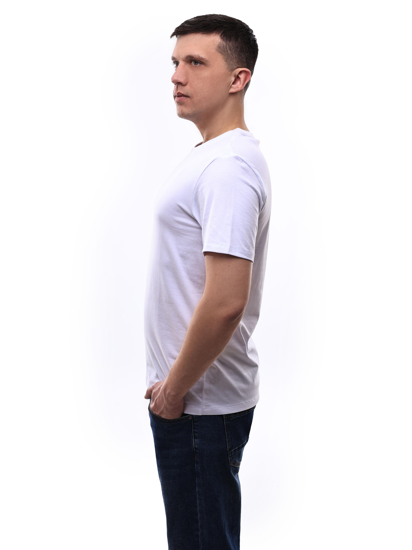 Футболка чоловіча Білий BEKI модель 714413 Фото