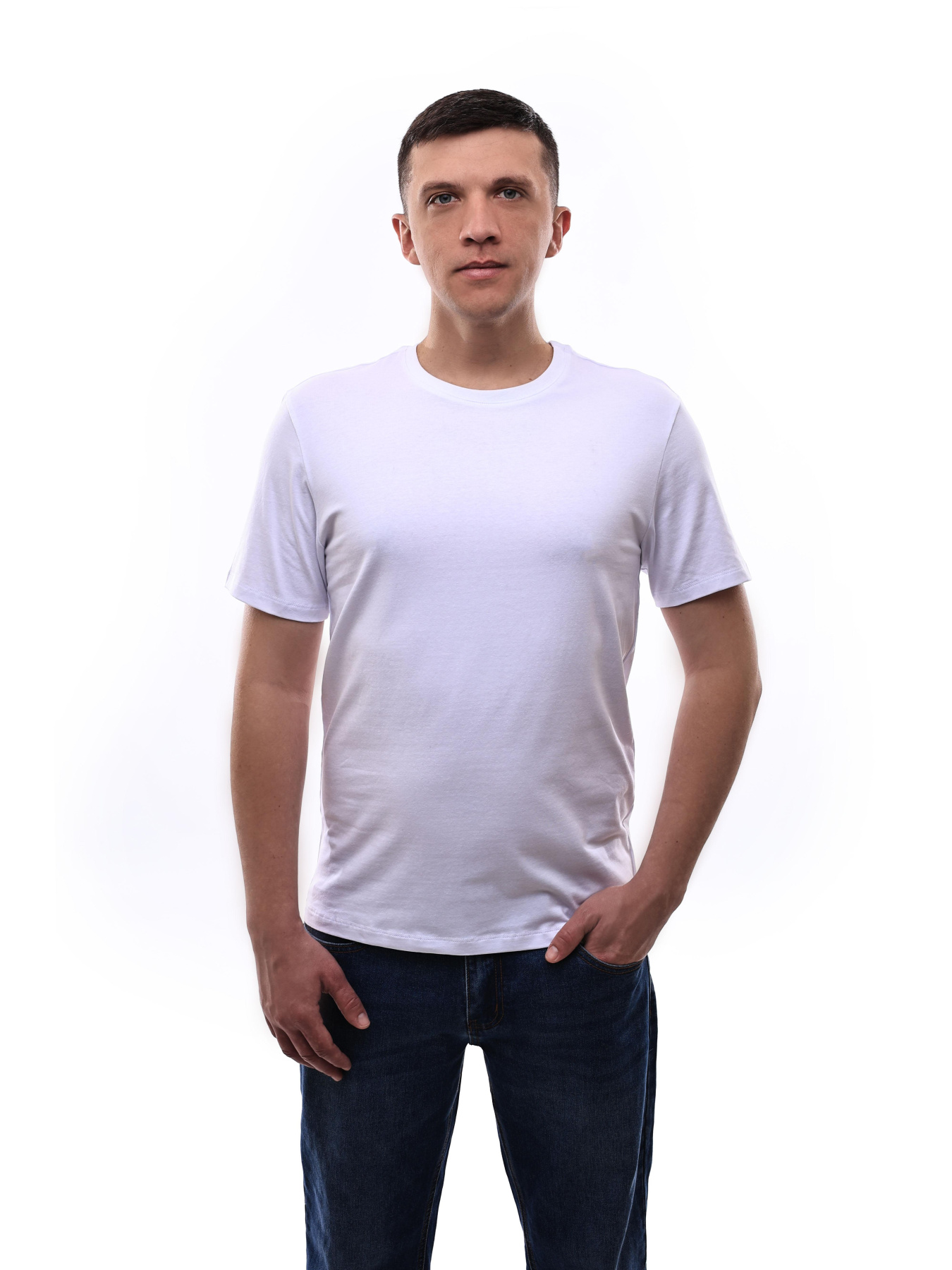 Футболка чоловіча Білий BEKI модель 714413 Фото