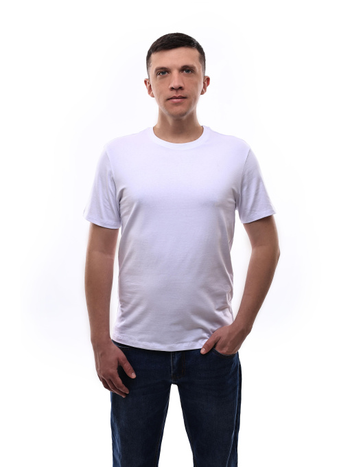 Футболка чоловіча Білий BEKI модель 714413 Фото