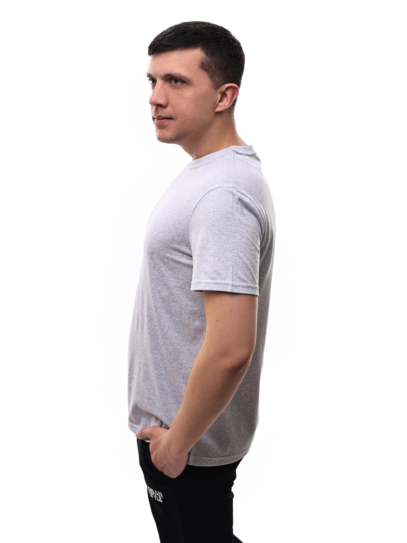 Футболка мужская Светло-серый LUMO модель 701651 Фото