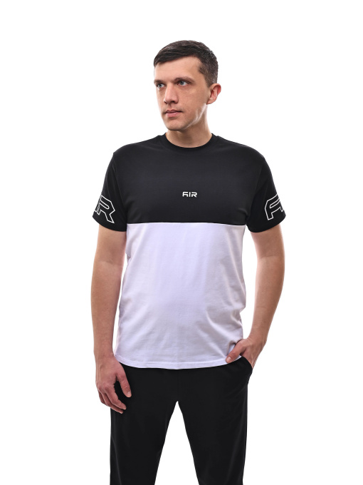 Футболка мужская Белый/чёрный STREAM модель 701814 Фото