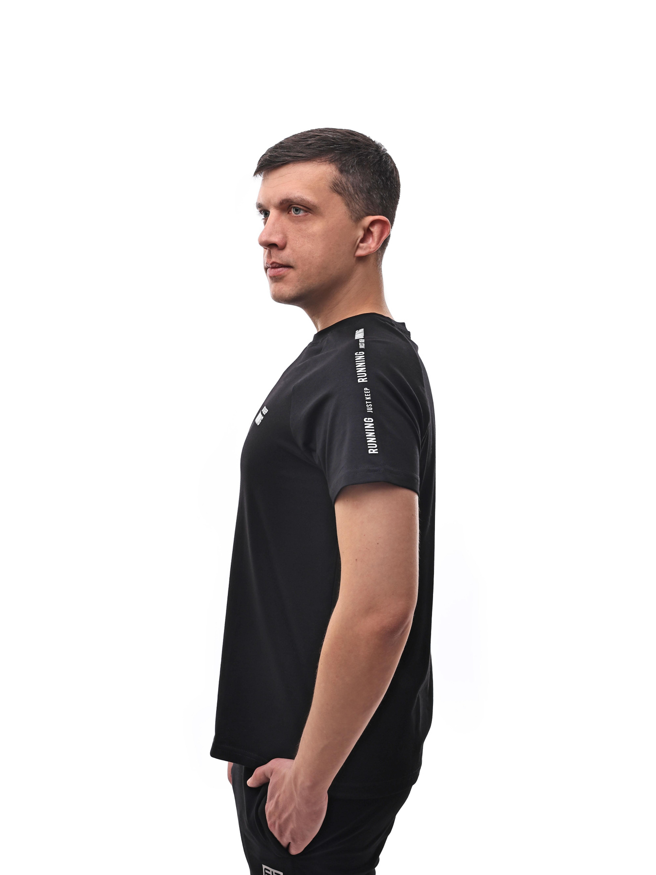 Футболка мужская Белый/чёрный STREAM модель 701886 Фото