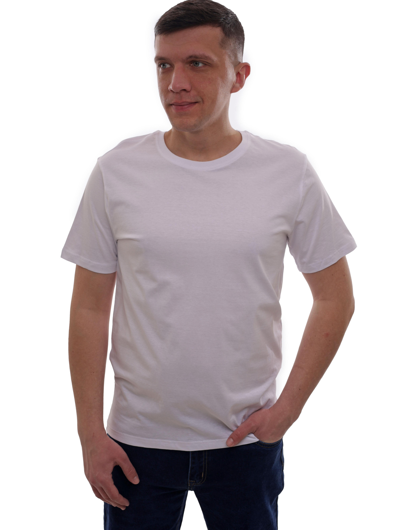 Футболка чоловіча Білий BEKI модель 718121 Фото