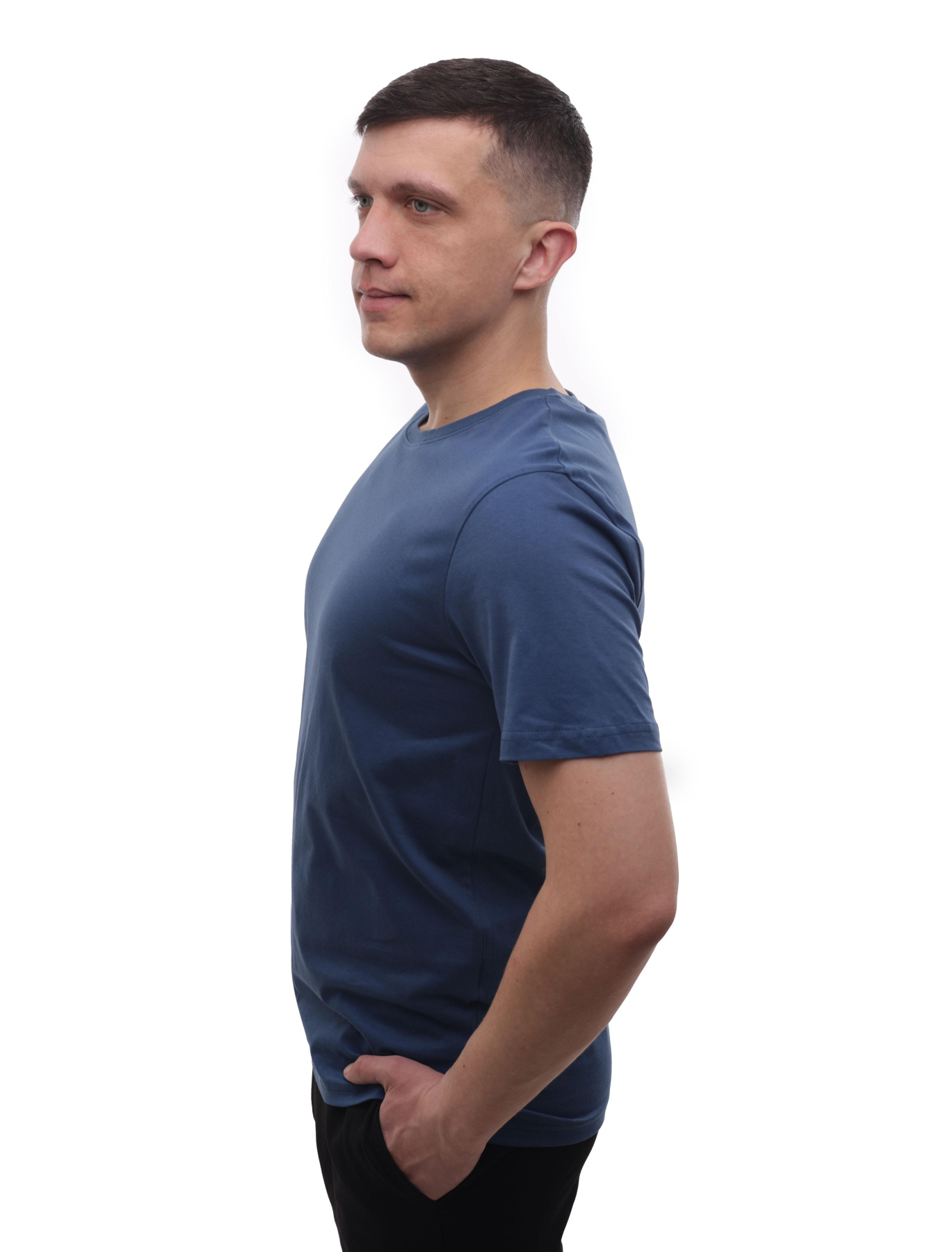 Футболка мужская Синий BEKI модель 718132 Фото