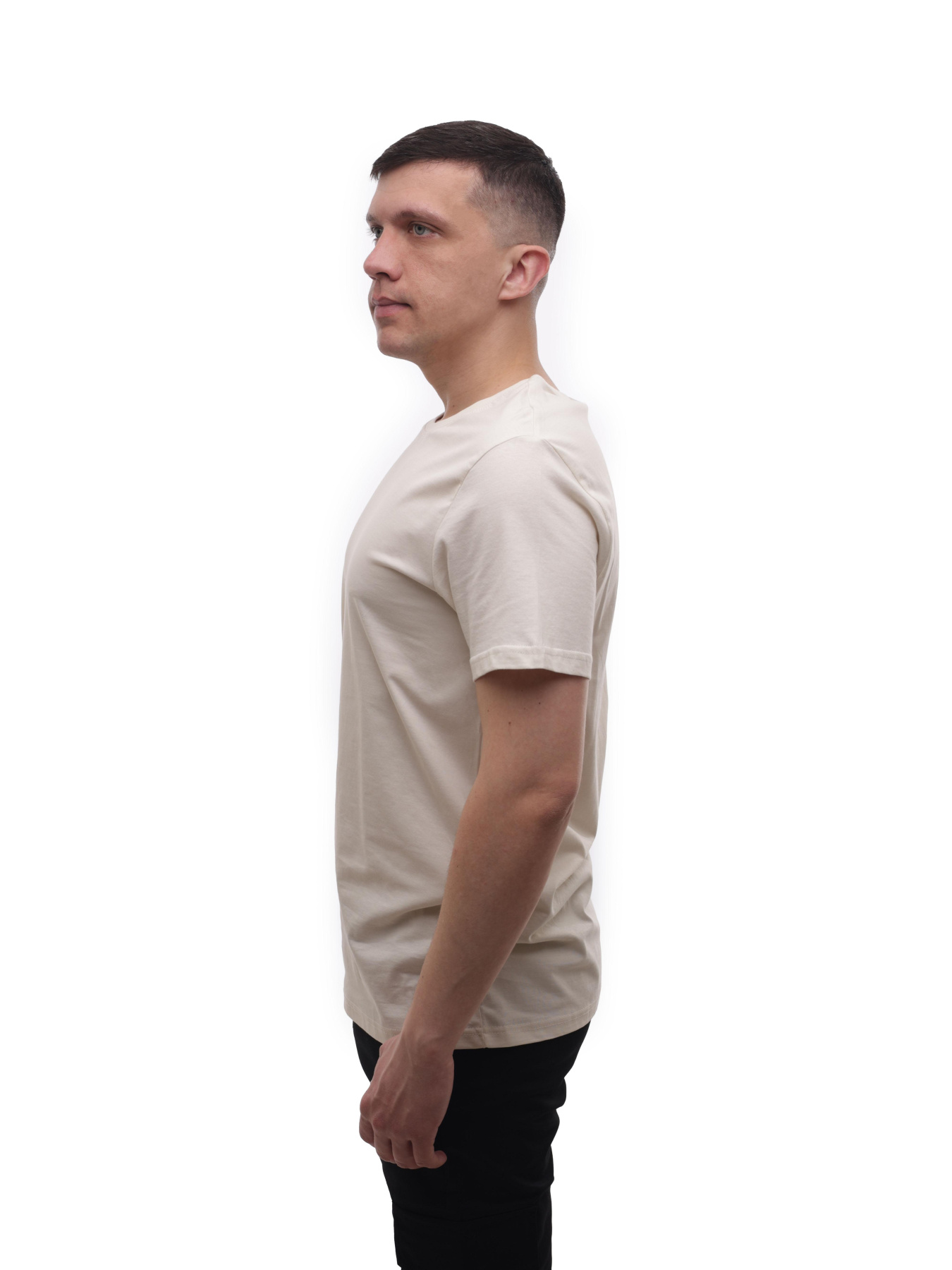 Футболка мужская Бежевый BEKI модель 718157 Фото