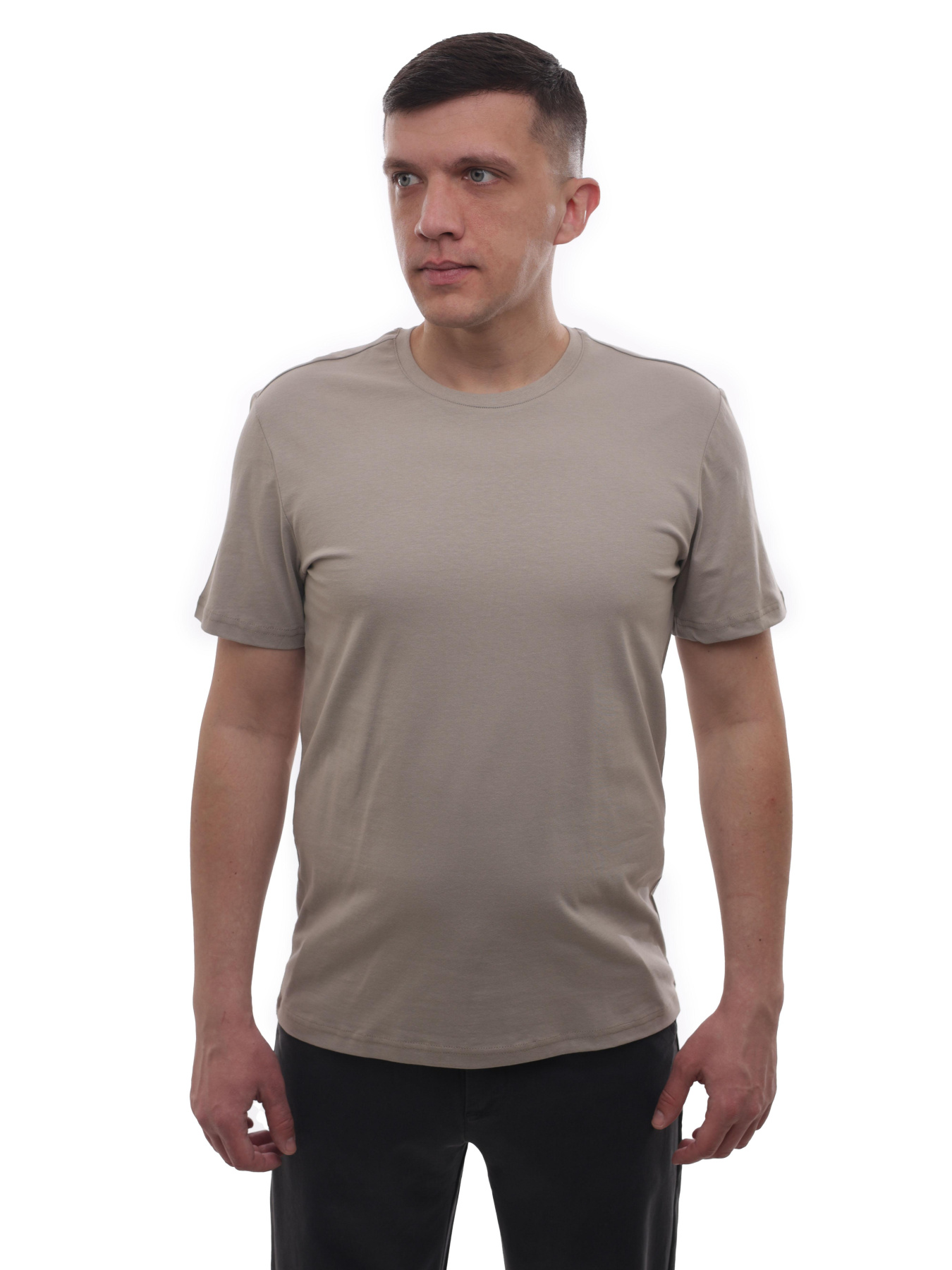 Футболка мужская Бежевый BEKI модель 719450 Фото