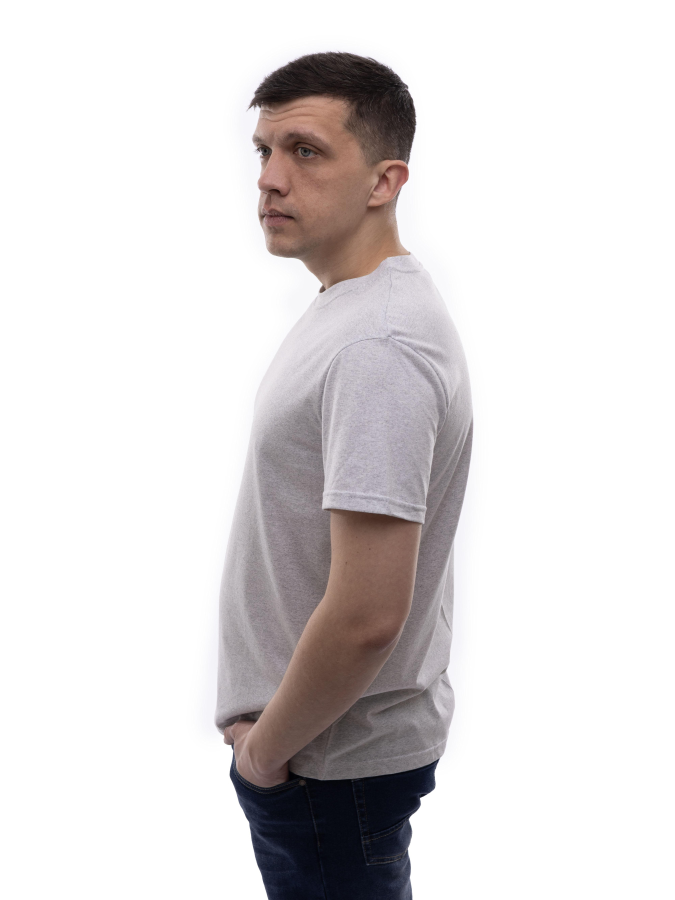 Футболка мужская Светло-серый LUMO модель 702023 Фото