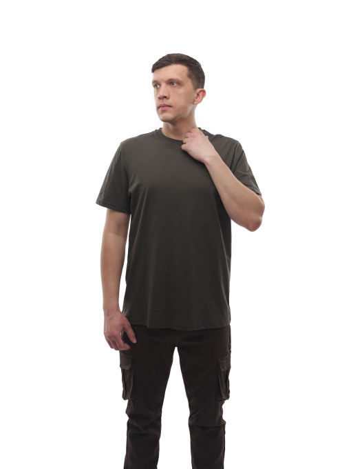 Футболка чоловіча Хакі BEKI модель 705543 Фото