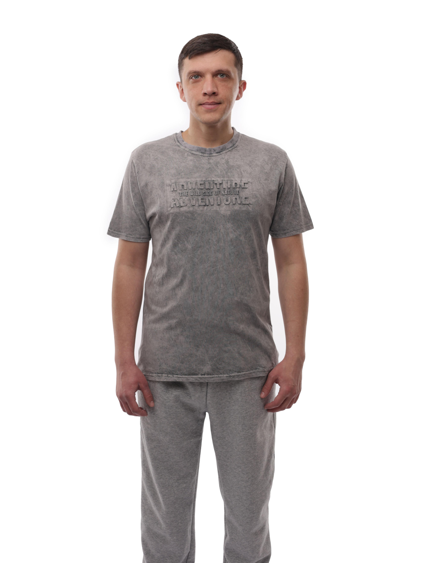 Футболка мужская Светло-серый LUMO модель 718363 Фото