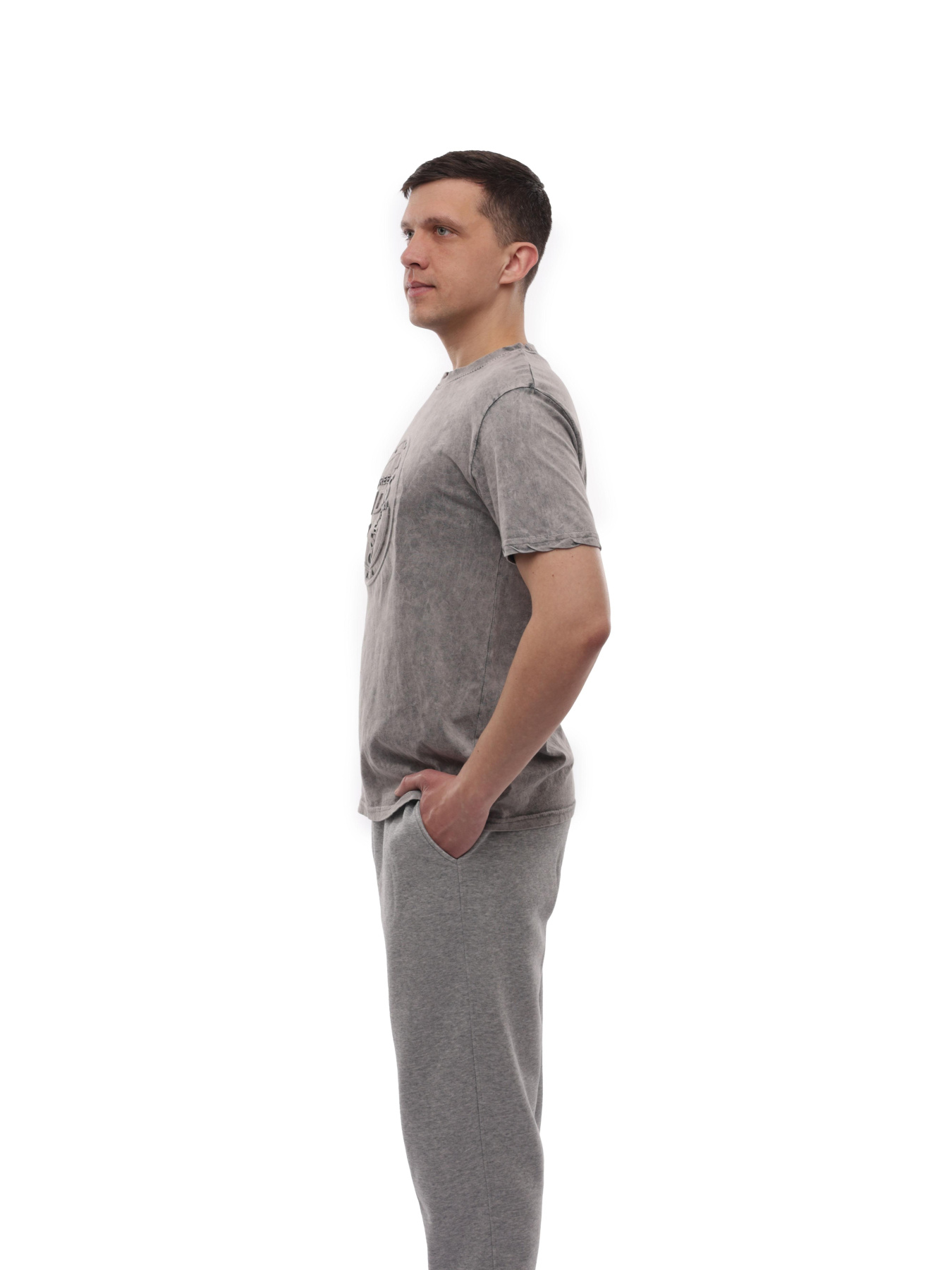 Футболка мужская Светло-серый LUMO модель 720125 Фото