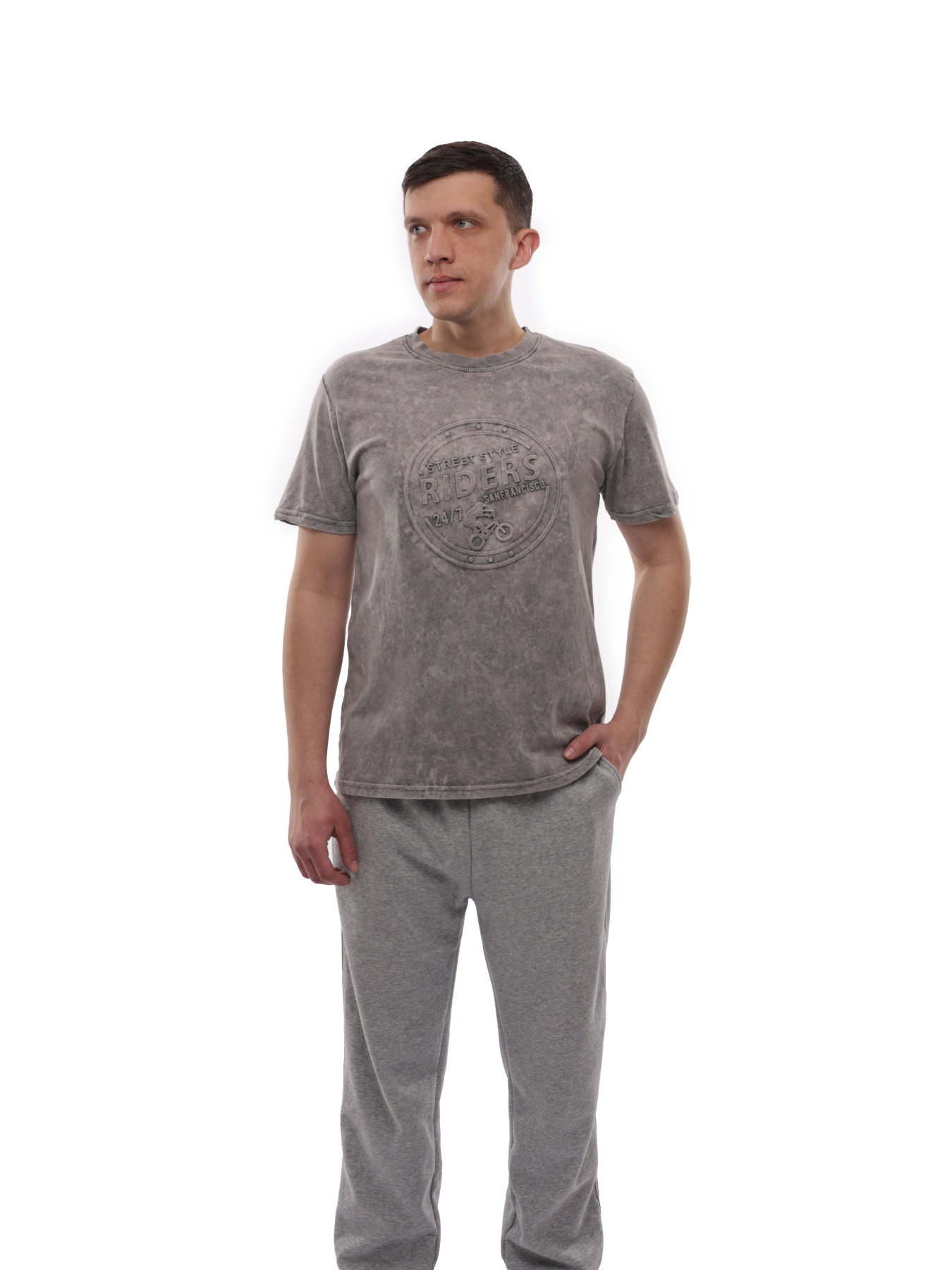 Футболка мужская Светло-серый LUMO модель 720125 Фото