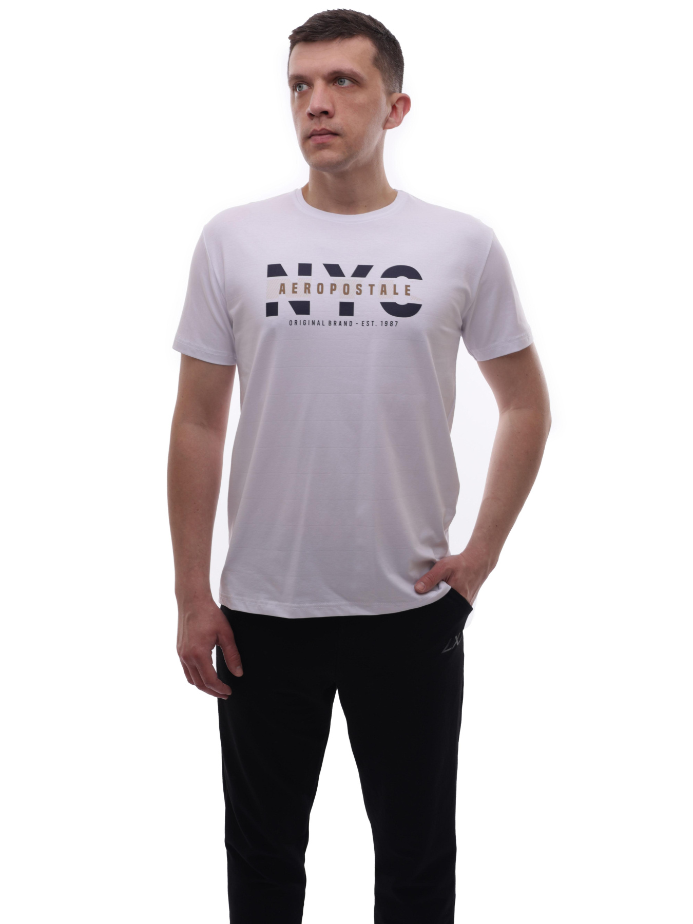 Футболка мужская Белый LUMO модель 722436 Фото