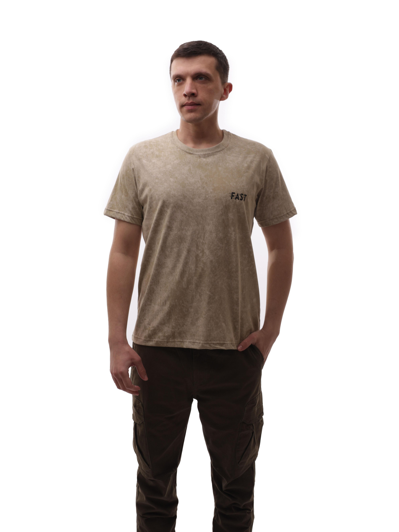 Футболка чоловіча Бежевий STREAM модель 708447 Фото