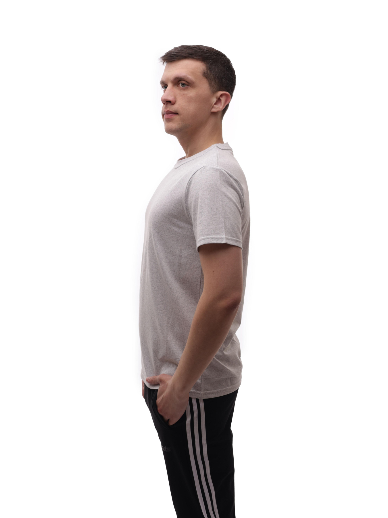 Футболка мужская Светло-серый STREAM модель 714321 Фото