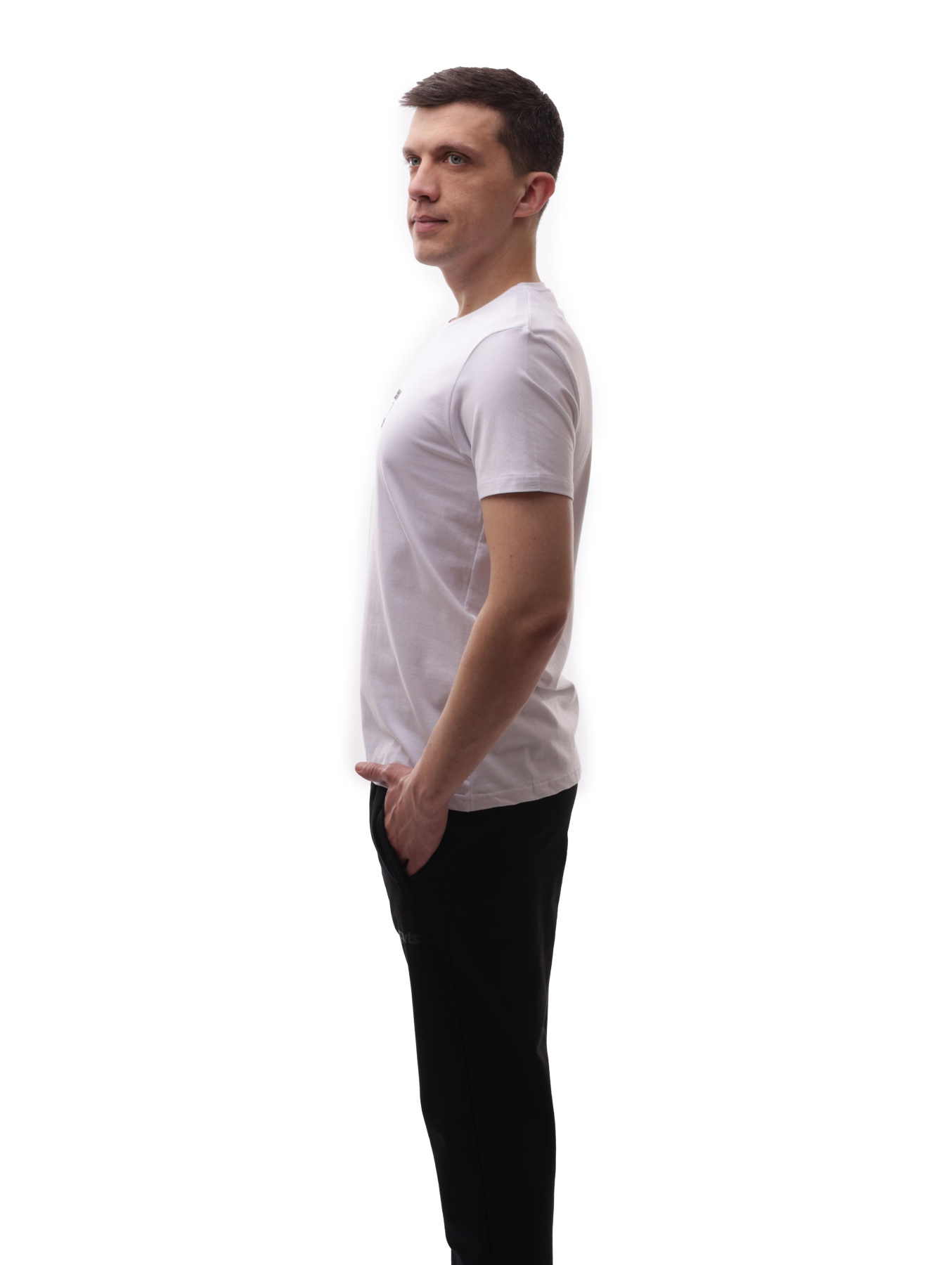 Футболка мужская Белый TREND LINE модель 717887 Фото