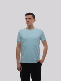 Футболка мужская Голубой TREND LINE модель 717884 Фото