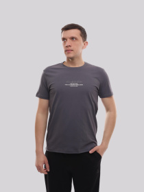 Футболка мужская Тёмно-серый TREND LINE модель 717886 Фото