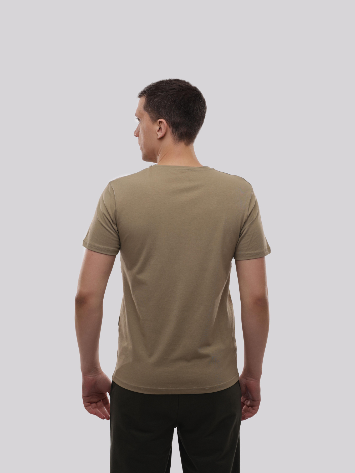 Футболка мужская Хаки TREND LINE модель 717890 Фото
