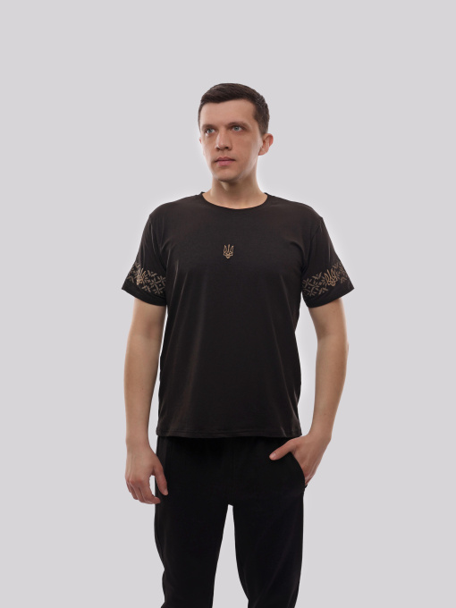 Футболка чоловіча Чорний ЛОТОС модель 719812 Фото