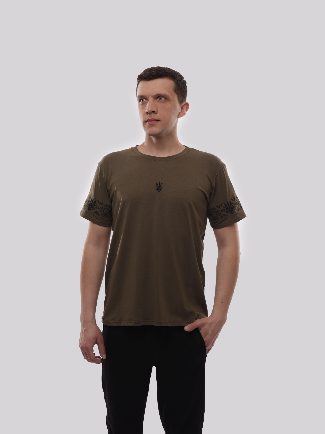 Футболка чоловіча Хакі ЛОТОС модель 719815 Фото