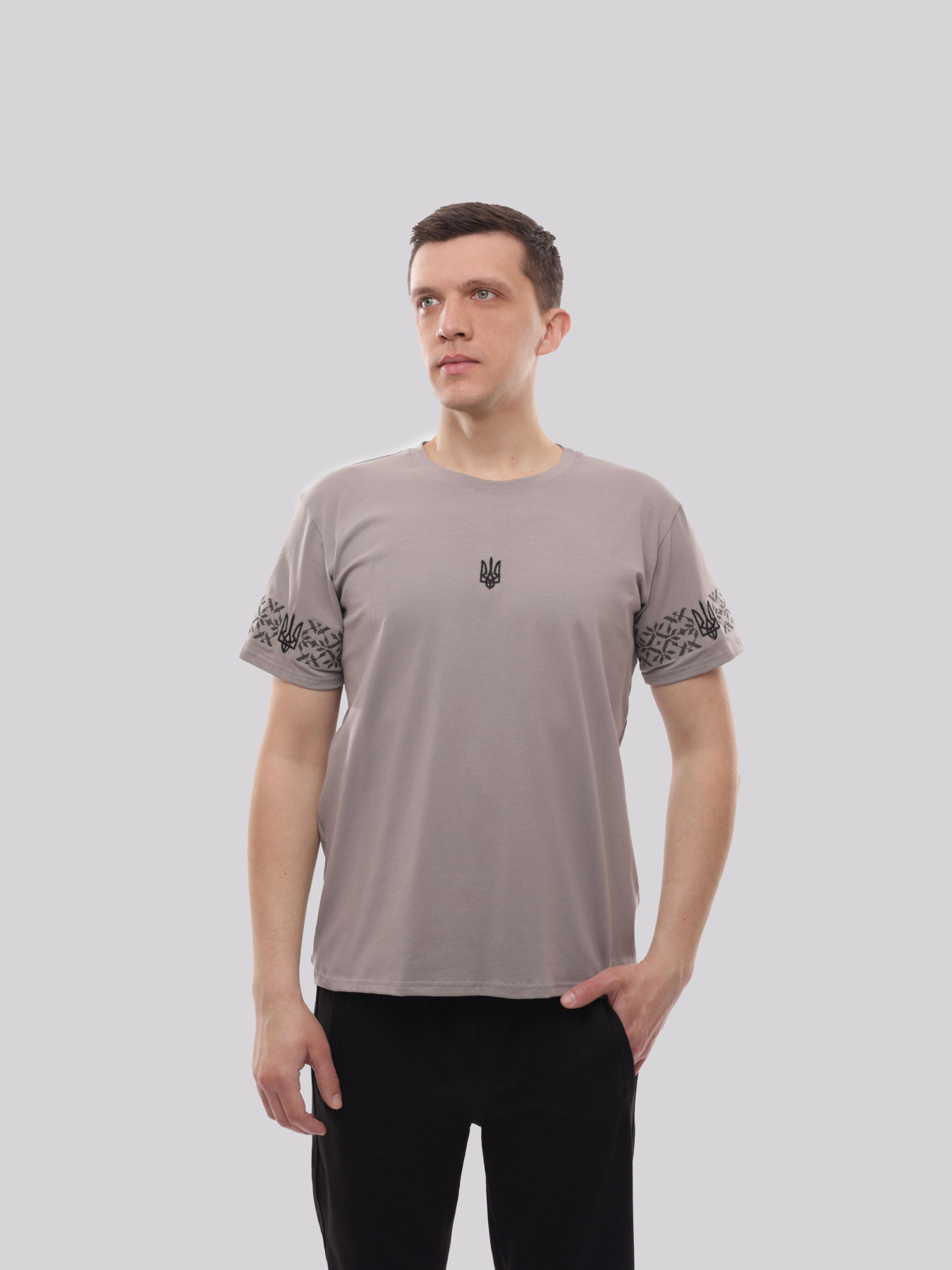 Футболка чоловіча Сірий ЛОТОС модель 719818 Фото