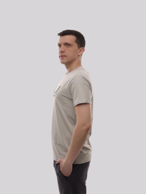 Футболка мужская Светло-серый TREND LINE модель 719931 Фото