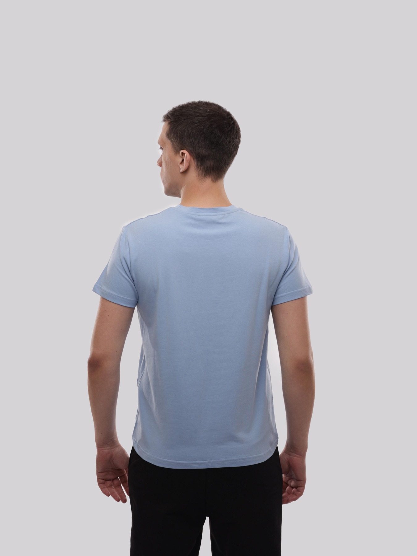 Футболка мужская Голубой ADRIAN модель 721836 Фото