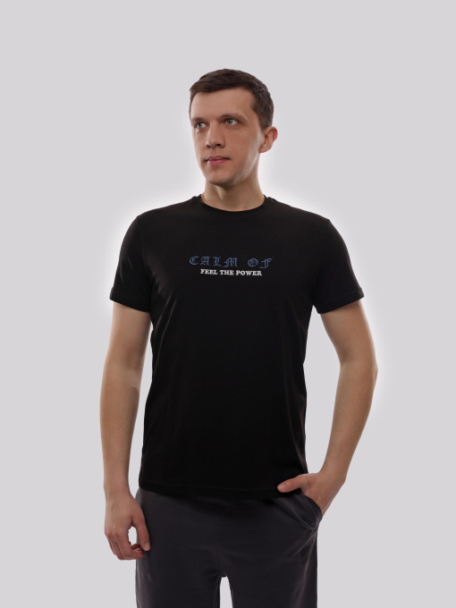 Футболка чоловіча Чорний ADRIAN модель 721837 Фото