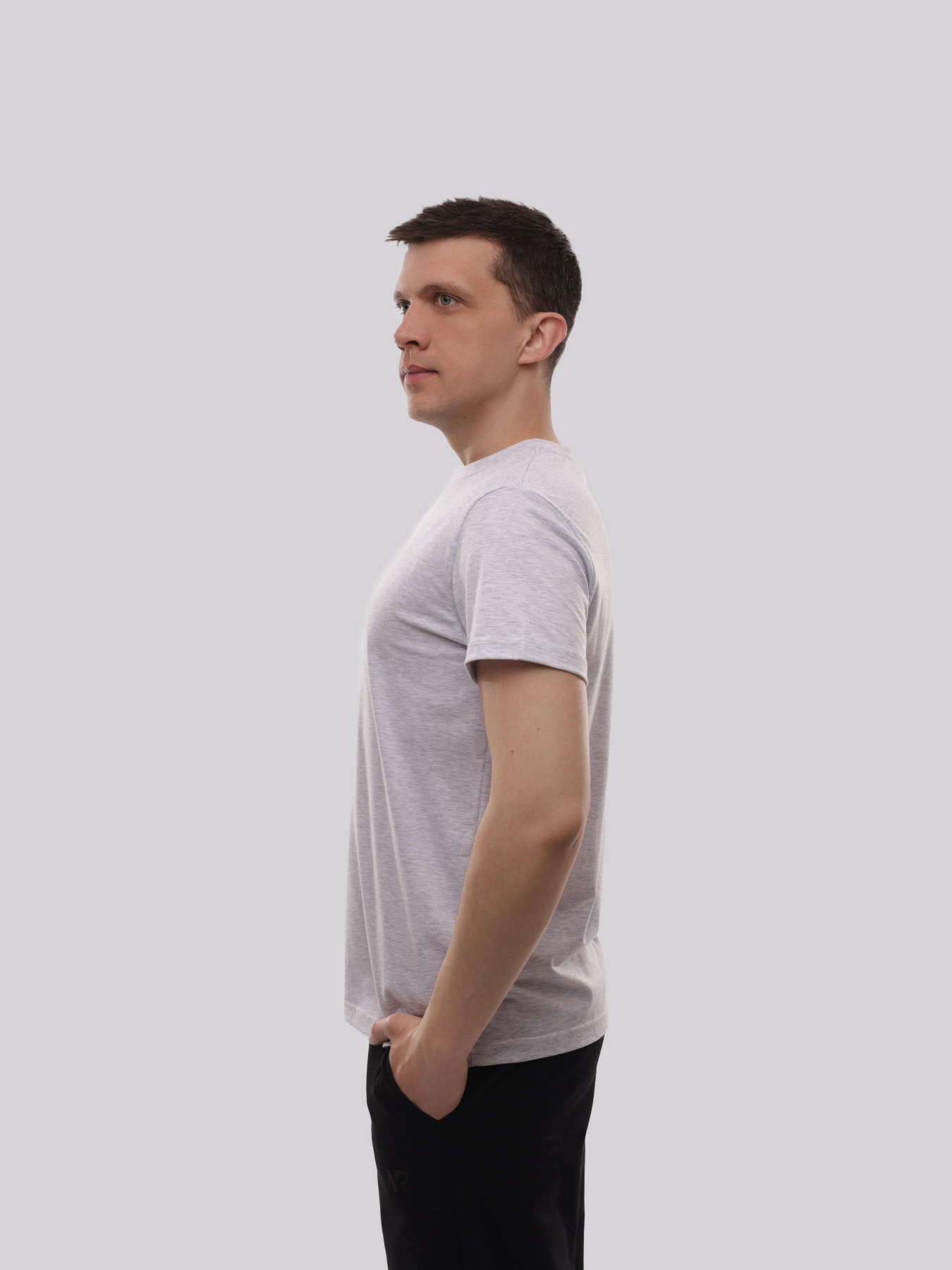 Футболка мужская Светло-серый ADRIAN модель 721838 Фото