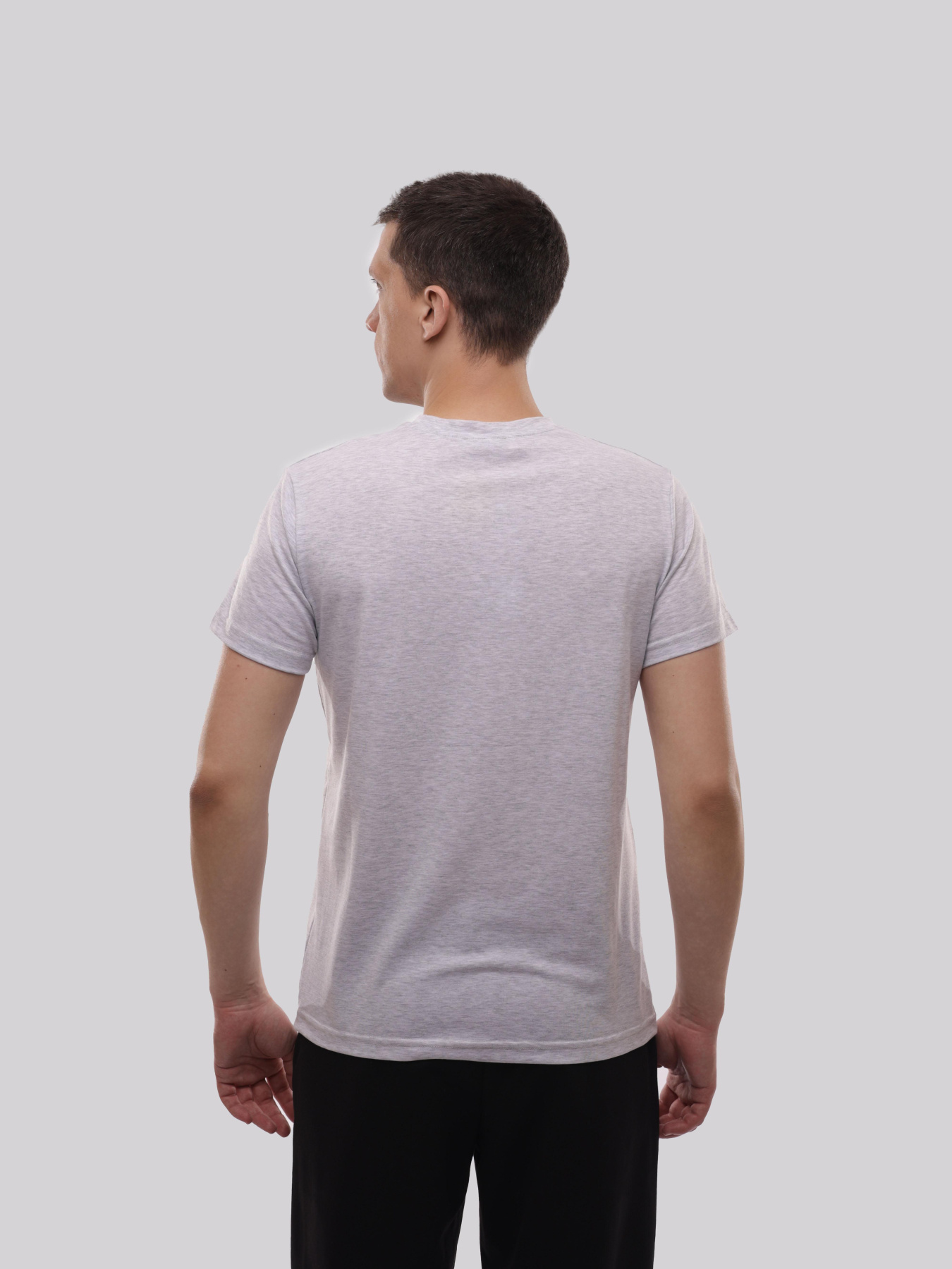 Футболка мужская Светло-серый ADRIAN модель 721838 Фото