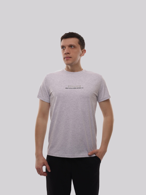 Футболка чоловіча Світло-сірий ADRIAN модель 721838 Фото