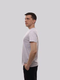 Футболка мужская Светло-серый ADRIAN модель 721838 Фото