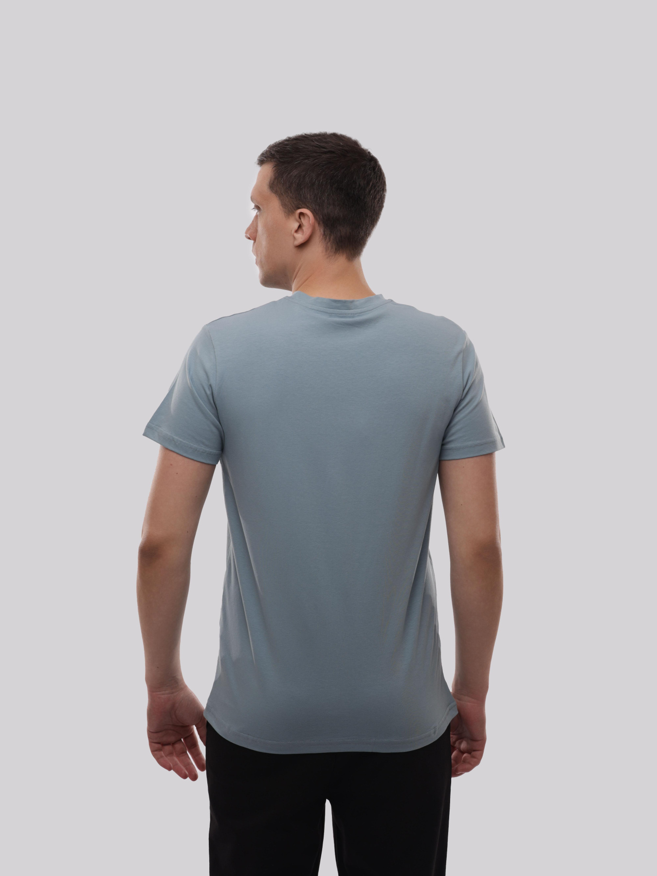 Футболка чоловіча Блакитний ADRIAN модель 721839 Фото