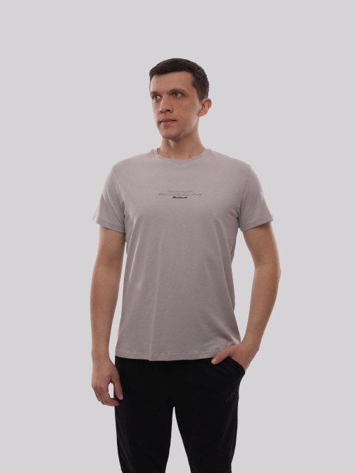 Футболка чоловіча Сірий ADRIAN модель 721843 Фото