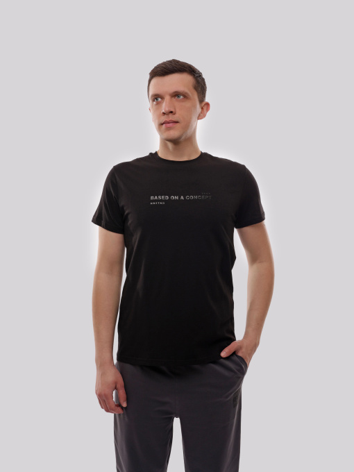 Футболка чоловіча Чорний ADRIAN модель 721845 Фото