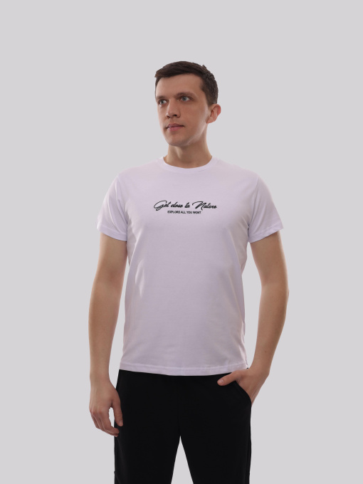 Футболка чоловіча Білий ADRIAN модель 721869 Фото