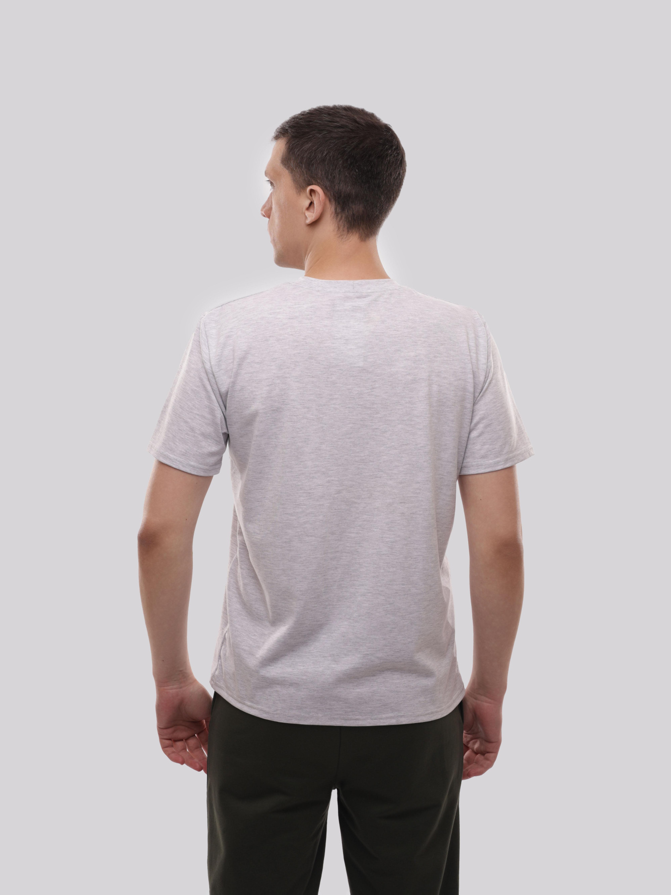 Футболка мужская Светло-серый LUMO модель 725071 Фото