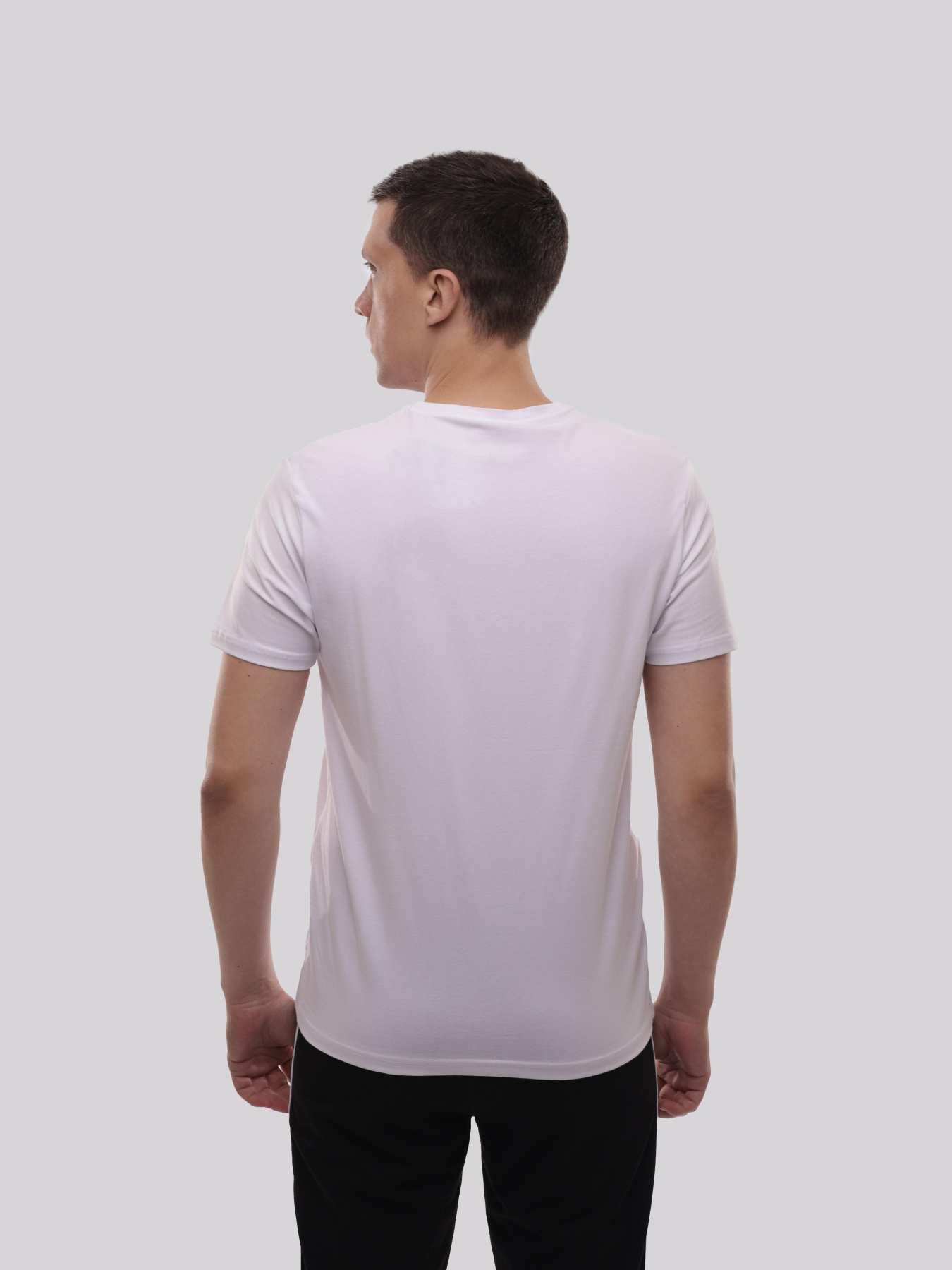 Футболка мужская Белый TREND LINE модель 727578 Фото