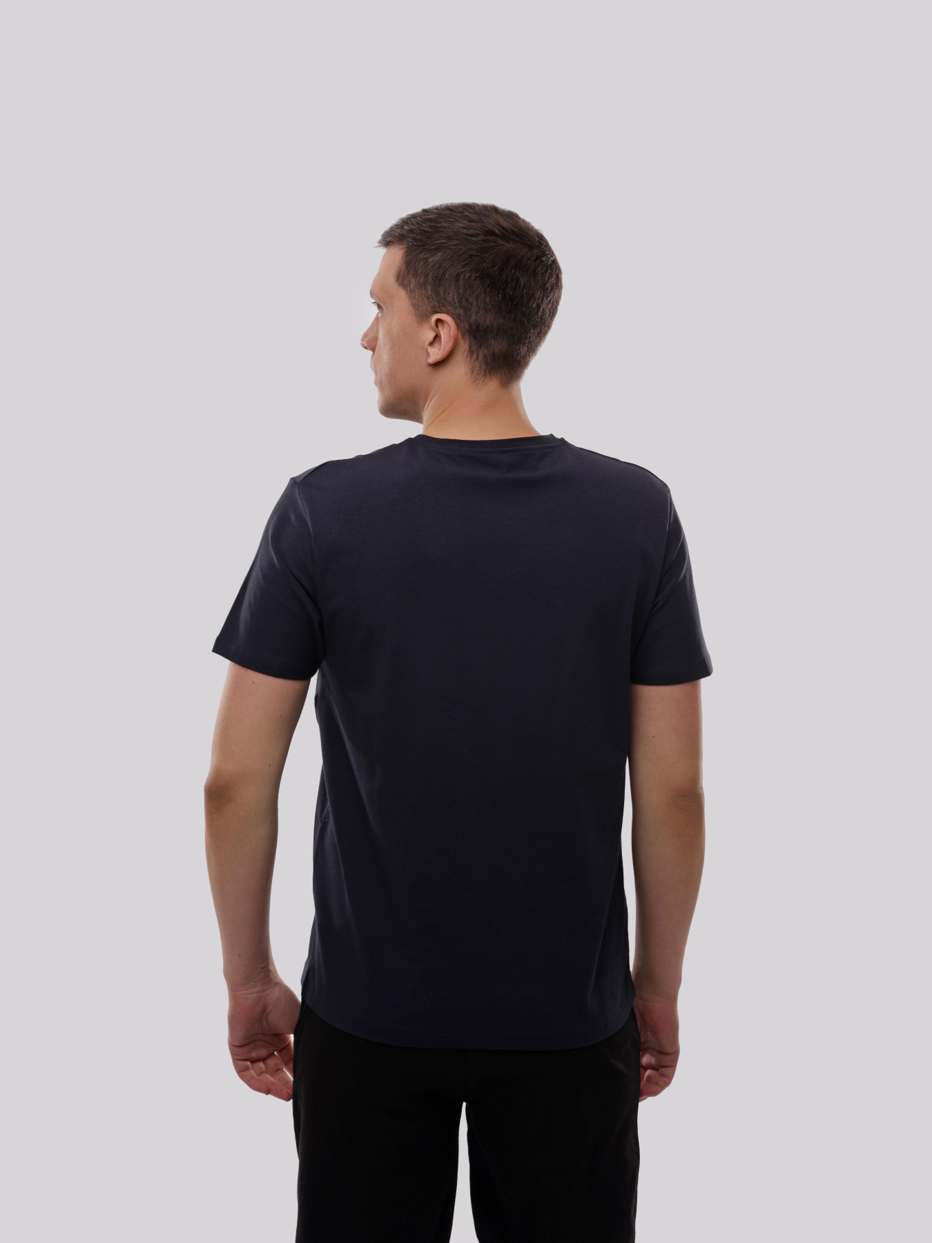 Футболка мужская Тёмно-синий TREND LINE модель 727581 Фото