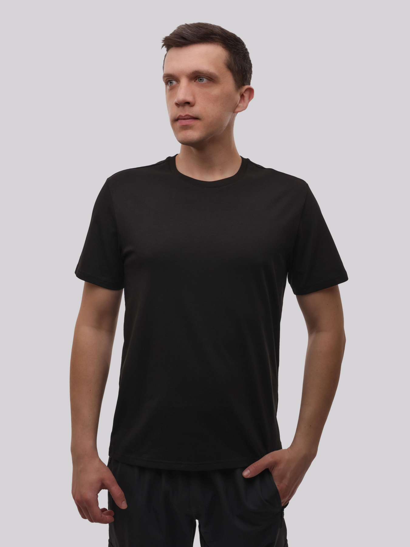 Футболка чоловіча Чорний BEKI модель 716513 Фото