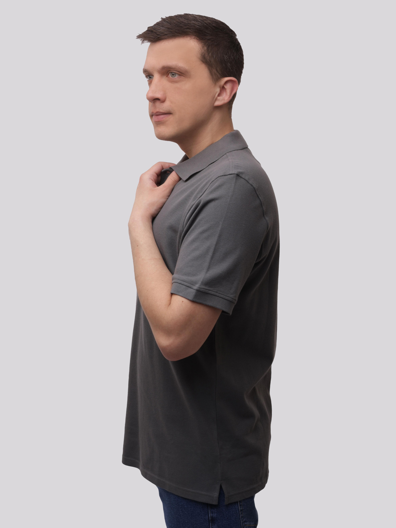 Поло мужское Светло-серый BEKI модель 716523 Фото