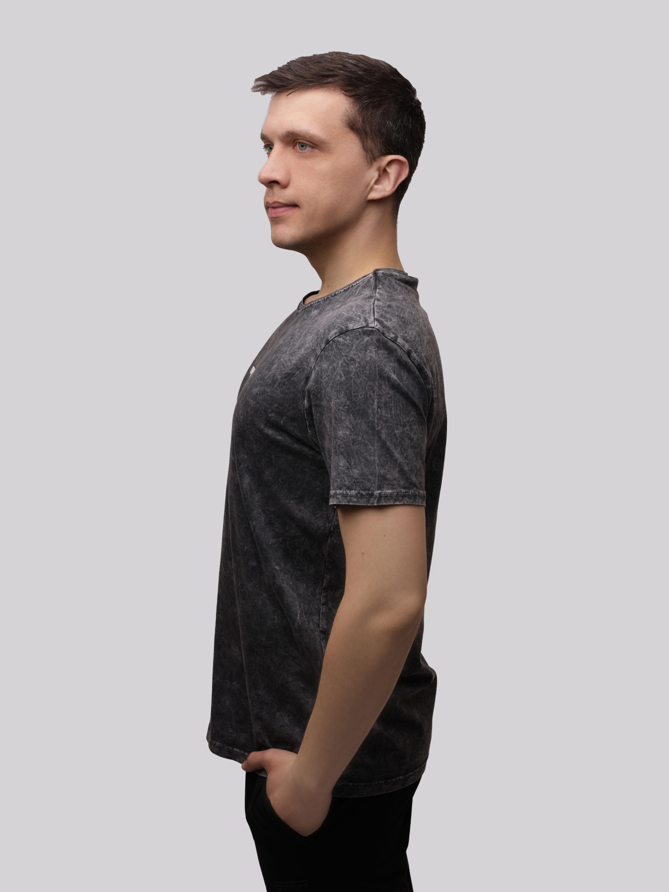 Футболка мужская Тёмно-серый TREND LINE модель 717881 Фото