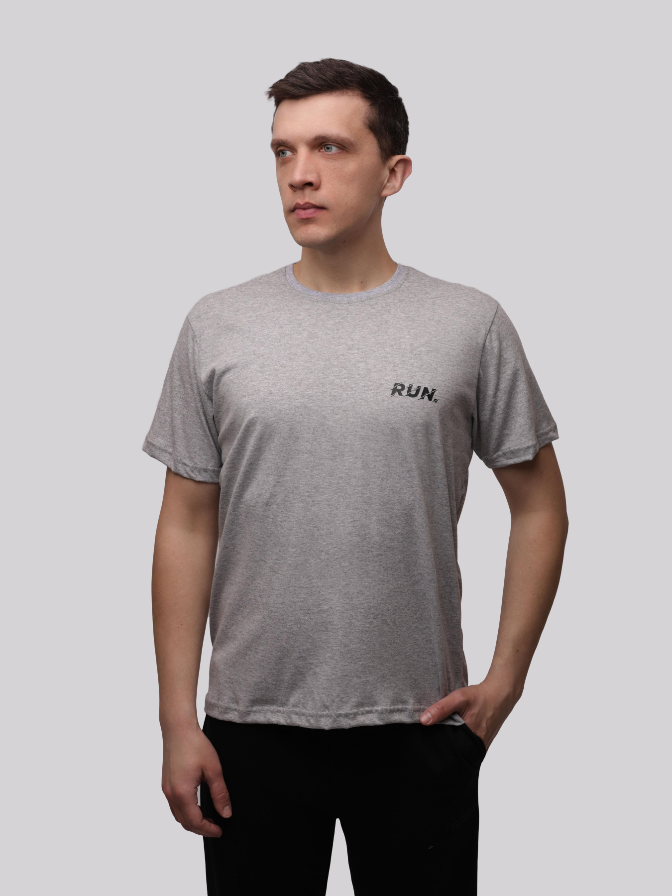 Футболка мужская Светло-серый STREAM модель 718912 Фото